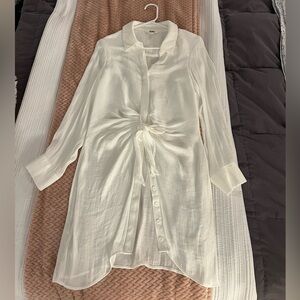 BB Dakota white shirt dress